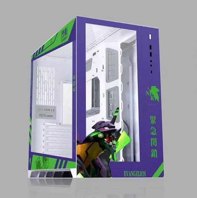 Alt view image 2 of 3 - EVA Anime Theme PC-O11 Dynamic Tempered Glass on the Front and Left Side, Chassis Body SECC ATX Mid Tower Gaming Computer Case