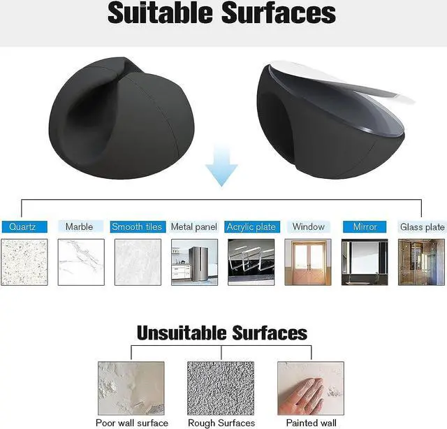 Alt view image 6 of 7 - 12 Pack Cable Clips, Cord Organizer Holder Adhesive Cord Management Charger Wire Holder Clips for Desk, Home, Office, Car, Cubicle, Nightstand - Black