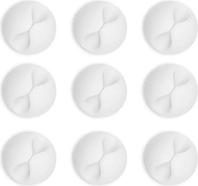 Main image of 12 Pack Cable Clips, Cord Organizer Holder Adhesive Cord Management Charger Wire Holder Clips for Desk, Home, Office, Car, Cubicle, Nightstand -White