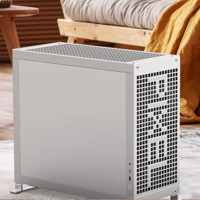 Alt view image 3 of 7 - Abee Pixel One All Aluminum Computer Case CNCC with DIY Pixel Cube Gaming PC for E-ATX/ATX/Micro ATX/Mini ITX Motherboard Silver