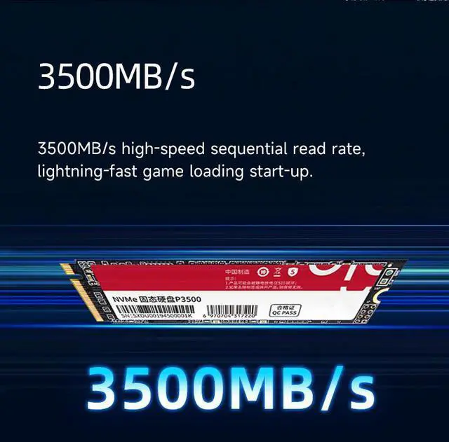 Alt view image 5 of 7 - CORN P3500 M.2 SSD Hard drive disk NVMe PCIe3.0 256GB 512GB 1TB 2TB HDD Internal Solid State for Desktop Laptop