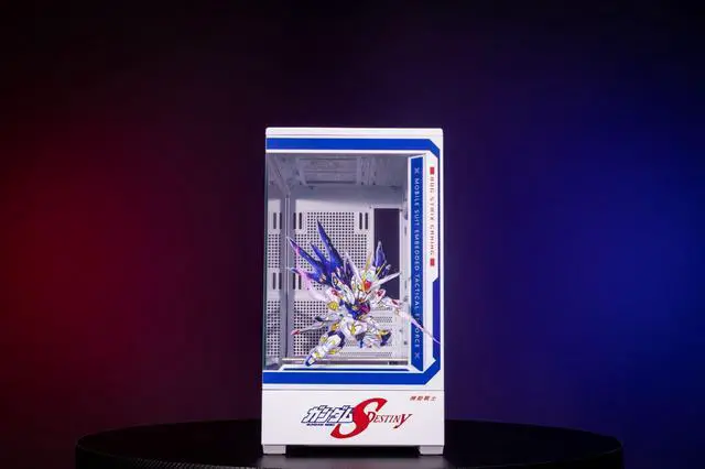 Alt view image 3 of 7 - Gundam Theme Arashi SPCC / Aluminum M-ATX/ITX Computer Case, Gundam Theme Custom Model With Lighting Effects