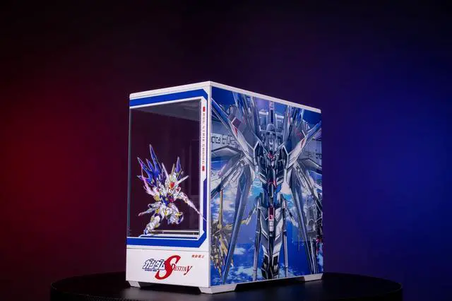 Alt view image 4 of 7 - Gundam Theme Arashi SPCC / Aluminum M-ATX/ITX Computer Case, Gundam Theme Custom Model With Lighting Effects