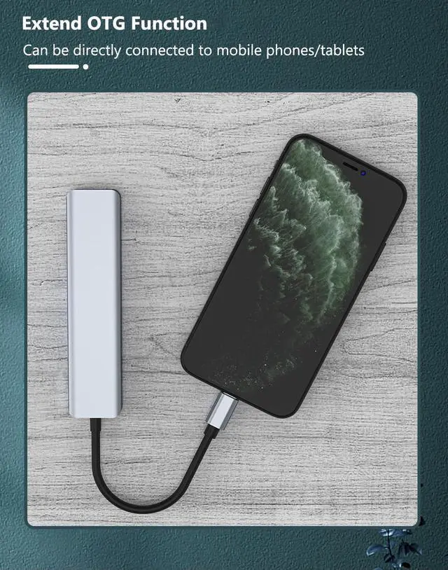 Alt view image 4 of 7 - USB C Hub, USB C to HDMI Adapter 7 in 1 Docking Station Aluminum Alloy USB C Splitter with 85W PD, USB 3.0/2.0, SD/TF Card Reader Compatible with MacBook Pro and More Type C Devices
