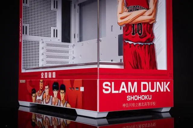 Alt view image 6 of 7 - Slam Dunk Theme Arashi SPCC / Aluminum M-ATX/ITX Computer Case, Slam Dunk Custom Model With Lighting Effects(Red)
