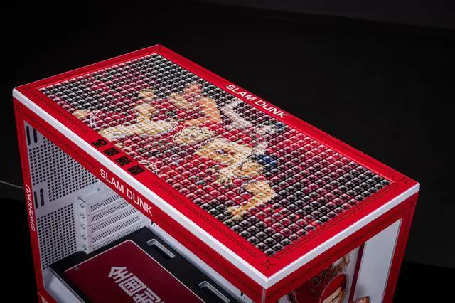 Alt view image 5 of 7 - Slam Dunk Theme Arashi SPCC / Aluminum M-ATX/ITX Computer Case, Slam Dunk Custom Model With Lighting Effects(Red)