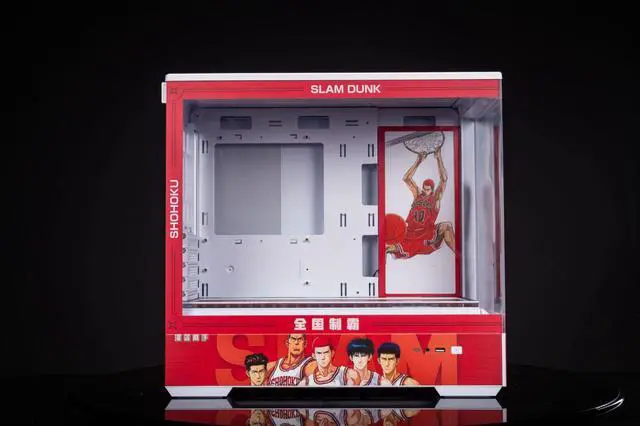 Alt view image 3 of 7 - Slam Dunk Theme Arashi SPCC / Aluminum M-ATX/ITX Computer Case, Slam Dunk Custom Model With Lighting Effects(Red)