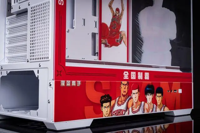 Alt view image 7 of 7 - Slam Dunk Theme Arashi SPCC / Aluminum M-ATX/ITX Computer Case, Slam Dunk Custom Model With Lighting Effects(Red)