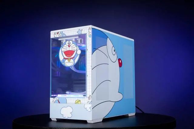 Alt view image 2 of 7 - Doraemon Theme Arashi SPCC / Aluminum M-ATX/ITX Computer Case, Doraemon Custom Model With Lighting Effects