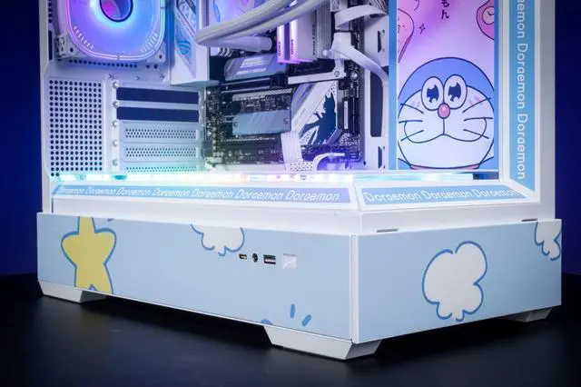 Alt view image 5 of 7 - Doraemon Theme Arashi SPCC / Aluminum M-ATX/ITX Computer Case, Doraemon Custom Model With Lighting Effects
