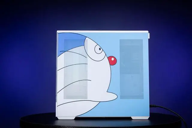 Alt view image 3 of 7 - Doraemon Theme Arashi SPCC / Aluminum M-ATX/ITX Computer Case, Doraemon Custom Model With Lighting Effects