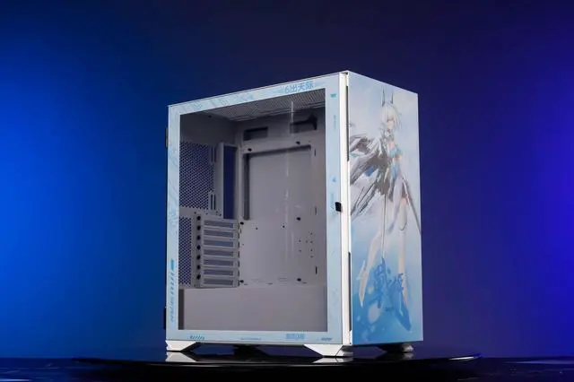Alt view image 3 of 7 - Blowing Snow Theme YOGO K1 Ultra-High Compatibility 9 Fan Positions Computer Case (Support E-ATX/ATX/M-ATX/ITX Motherboard / Dual 360 Water Cooling / Tempered Glass Full Side)