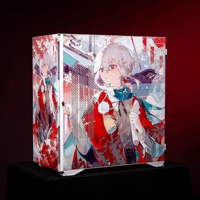 Alt view image 5 of 6 - Genshin Theme YOGO K1 Ultra-High Compatibility 9 Fan Positions Computer Case (Support E-ATX/ATX/M-ATX/ITX Motherboard / Dual 360 Water Cooling / Tempered Glass Full Side)