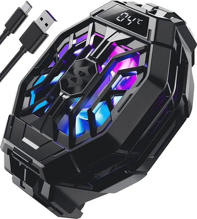 Main image of Black Shark Cell Phone Cooler Fun Cooler 2Pro, Cellphone Radiator with LED Temperature Display/Sleep Timer/Fan Speed Settings for 2.63-3.46 inches iOS/Android Semiconductor Heatsink Cooling