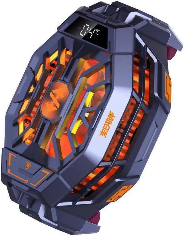 Alt view image 2 of 7 - Black Shark Cell Phone Cooler Fun Cooler 2Pro(Silver Gray), Cellphone Radiator with LED Temperature Display/Sleep Timer/Fan Speed Settings for 2.63-3.46 inches iOS/Android Semiconductor Heatsink Cooli