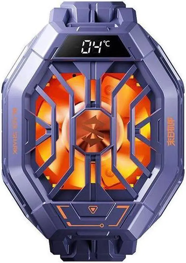 Main image of Black Shark Cell Phone Cooler Fun Cooler 2Pro(Silver Gray), Cellphone Radiator with LED Temperature Display/Sleep Timer/Fan Speed Settings for 2.63-3.46 inches iOS/Android Semiconductor Heatsink Cooli