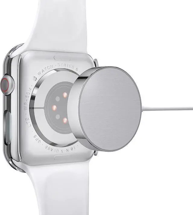 Alt view image 4 of 7 - 2 Pack Hard PC with Tempered Glass Screen Protector Case with Apple Watch Series 6/SE Series 5 Series 4 44mm, Overall Shockproof Protective Cover, One-Piece Protection Design, Silver+Transparent