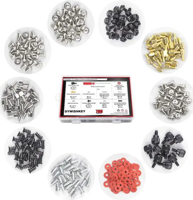 Alt view image 5 of 7 - 780PC Computer Screw Kit, Computer Screw Standoffs Set Kit for Hard Drive Computer Case Motherboard Fan Power Graphics with a Screwdriver