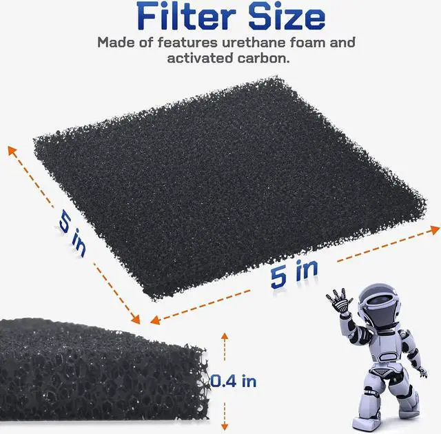 Alt view image 5 of 6 - 5 Pack Activated Carbon Filters for Fume Extractor Solder Smoke Absorber Portable Filter, Soldering DIY Fan Extraction Equipment for Brazing Welding Soldering, Fume Prevention Remover