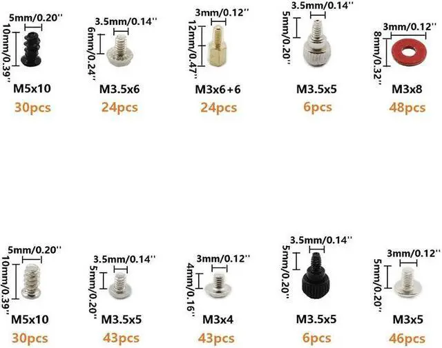 Alt view image 3 of 6 - 330 PCS Personal Computer Screw Kit, PC Spacers Standoffs Screws, Hard Drive Computer Case,Motherboard,Power,Fan,CD-ROM,DVD-ROMs