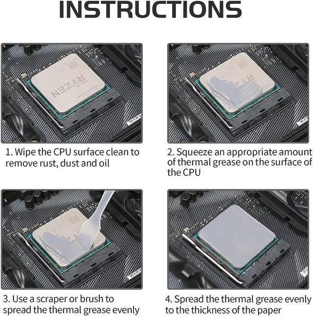 Alt view image 5 of 5 - TF9 Thermal Paste 14W/m.k Heat Sink Compound 1.5g, High Durability, for All heatsinks CPU Coolers, with Tool (1.5g) for Thermalright TF9