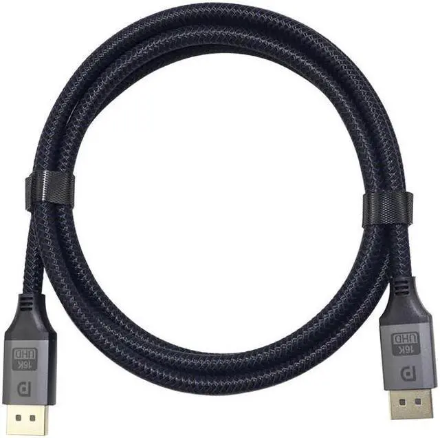 Alt view image 5 of 5 - Corn DisplayPort 2.1 Cable [VESA Certified], DP 2.0 Cable [16K@60Hz, 8K@120Hz, 4K@240Hz 165Hz 144Hz] 80Gbps HDR, HDCP DSC 1.2a, Display Port 2.1 Cord Compatible FreeSync G-Sync Gaming Monitor, 6.6FT