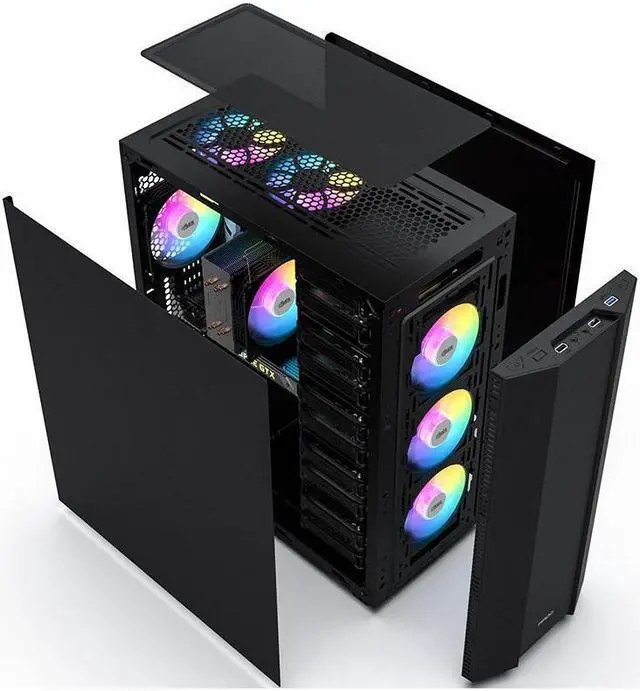 Alt view image 3 of 6 - CORN ATX Full Tower 10* HDD Drive Bays Server Computer Case