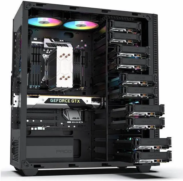 Alt view image 6 of 6 - CORN ATX Full Tower 10* HDD Drive Bays Server Computer Case