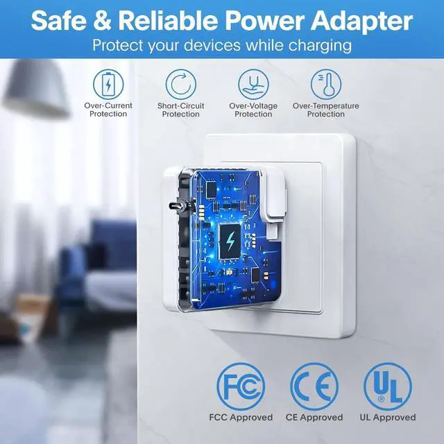 Alt view image 4 of 7 - Mac Book Pro Charger - 118W USB C Charger Fast Charger for USB C Port MacBook pro & MacBook Air, ipad Pro, Samsung Galaxy and All USB C Device, Include Charge Cable(6.6ft/2m)