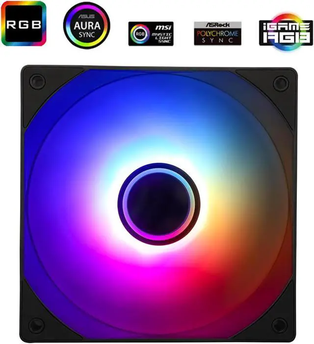 Main image of TL-C12B-S V3 120 ARGB Case Fan, 120*120*25.6mm Addressable PC Fan for Thermalright TL-C12B-S V3 Black
