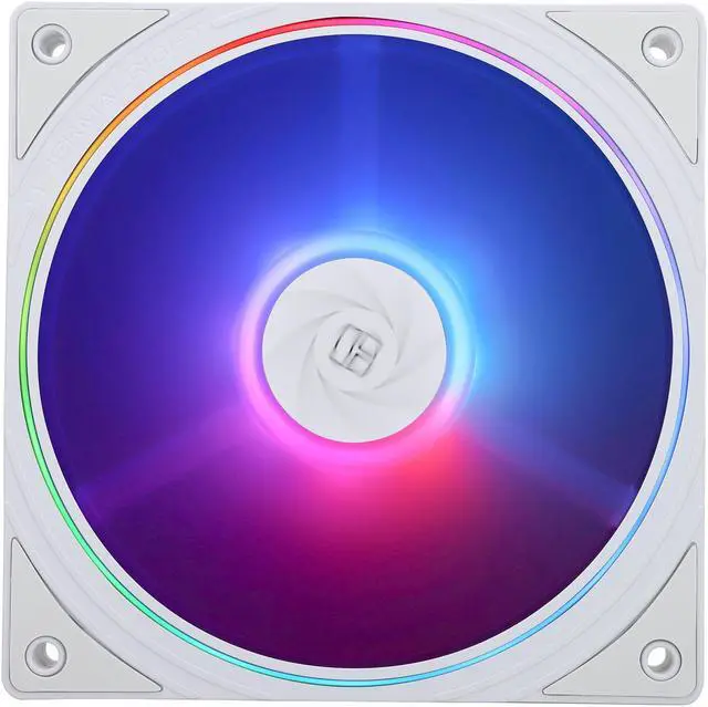 Alt view image 2 of 7 - 120mm ARGB Fan, L120 mm x W120 mm x H25 mm 1500 RPM Addressable RGB S-FDB Bearing Case Fan Thermalright TL-S12W-S-OEM White