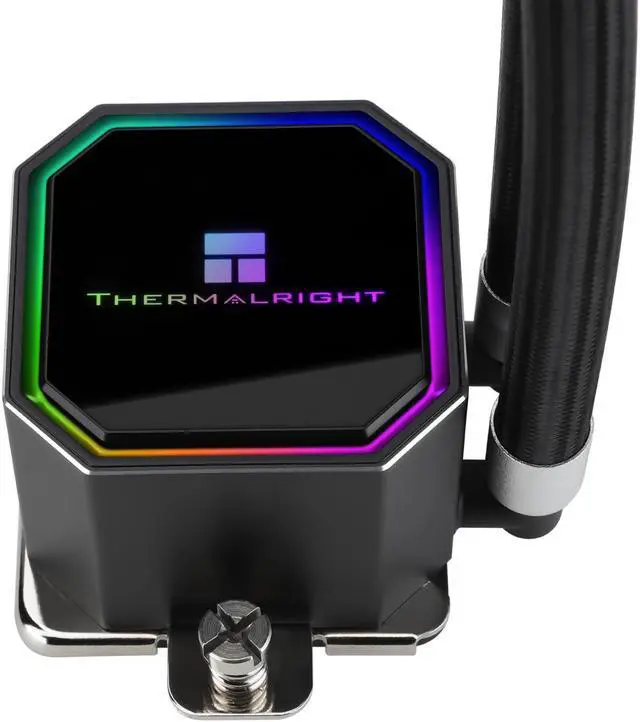 Alt view image 2 of 7 - Frozen Prism 240 BLACK Hydro Cooling, S-FDB Bearing Addressable RGB Pump Liquid Cooling, LGA 1366/115X/1200/1700/2011/2011-3/2066/AM4/AM5 for Thermalright Frozen Prism 240 BLACK