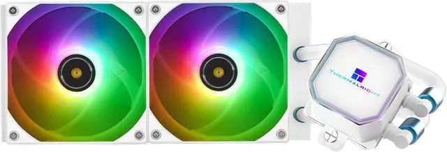 Alt view image 4 of 7 - Frozen Prism 240 White Hydro Cooling, S-FDB Bearing Addressable RGB Liquid Cooling, LGA 1366/115X/1200/1700/2011/2011-3/2066/AM4/AM5 for Thermalright Frozen Prism 240 White