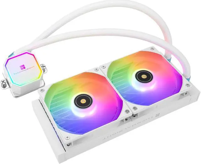 Alt view image 3 of 7 - Frozen Prism 240 White Hydro Cooling, S-FDB Bearing Addressable RGB Liquid Cooling, LGA 1366/115X/1200/1700/2011/2011-3/2066/AM4/AM5 for Thermalright Frozen Prism 240 White