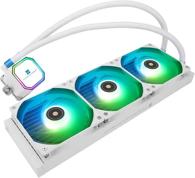 Alt view image 2 of 7 - Frozen Prism 360 White Hydro Cooling, S-FDB Bearing Addressable RGB Liquid Cooling, LGA 1366/115X/1200/1700/2011/2011-3/2066/AM4/AM5 for Thermalright Frozen Prism 360 White Addressable RGB 360mm