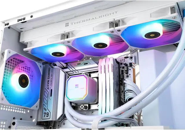 Alt view image 5 of 7 - Frozen Prism 360 White Hydro Cooling, S-FDB Bearing Addressable RGB Liquid Cooling, LGA 1366/115X/1200/1700/2011/2011-3/2066/AM4/AM5 for Thermalright Frozen Prism 360 White Addressable RGB 360mm