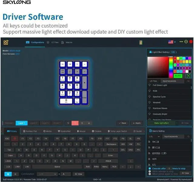 Alt view image 5 of 5 - gk21s gk21 Hot Wwappable Bluetooth Dual Mode PCB Custom Mechanical Keyboard Numpad Kit RGB SMD Switch LEDs Type C USB Port (GK21 Kit)