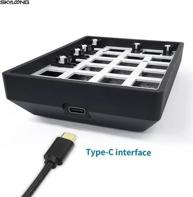Alt view image 5 of 6 - gk21s gk21 Hot Wwappable Bluetooth Dual Mode PCB Custom Mechanical Keyboard Numpad Kit RGB SMD Switch LEDs Type C USB Port (GK21 Kit) White