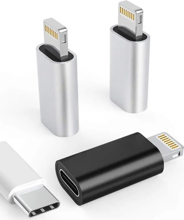 Main image of USB C Female to Lightning Male Adapter for iPhone 12/11/8 X XR/XS/SE/7Plus/Pro Max Ipad Air Mini Type Compatible with Charging Support Data Transmission Connect Charger Connector Cable Converter 3Pack