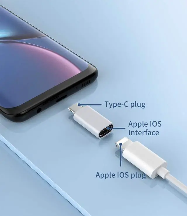 Alt view image 3 of 7 - 3Pack,Lightning Female to USB C Male Adapter,Compatible with iPhone 12 11Pro Max for Ipad Air iOS Compatible for Samsung Galaxy S20 S21 Google Pixel Charging Data sync Type C Charger Connector Cable