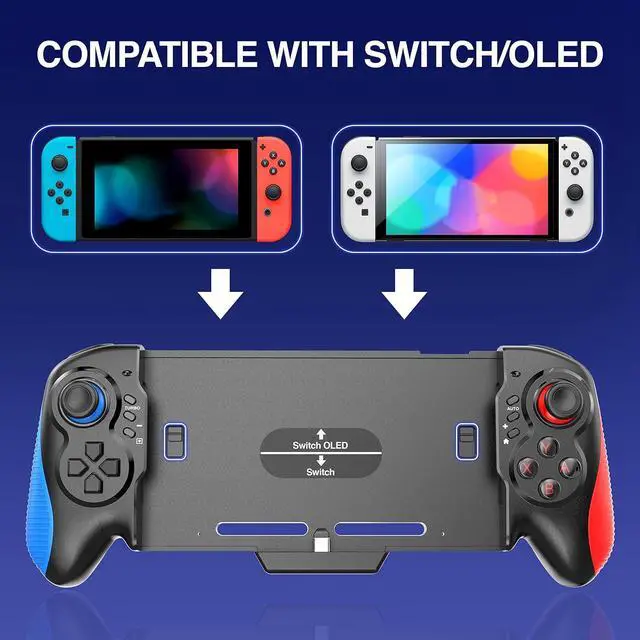 Alt view image 4 of 7 - CORN Switch Controller for Switch/OLED, One-Piece Joypad Controller Replacement for Switch Pro Controller, Switch Controllers Remote with Adjustable TURBO and Dual Motor Vibration