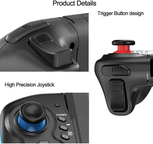Alt view image 5 of 7 - CORN Switch Controller for Switch/OLED, One-Piece Joypad Controller Replacement for Switch Pro Controller, Switch Controllers Remote with Adjustable TURBO and Dual Motor Vibration