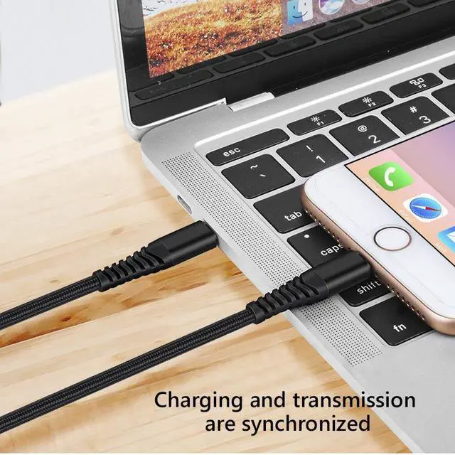 Alt view image 4 of 7 - USB C to Lightning Cable 6.6FT 2Pack, MFi Certified USBC iPhone Fast Charger Cord Heavy Duty Type C iPhone Cable Compatible with iPhone 14 13 12 11 Pro Max Mini 8 Plus SE iPad and More