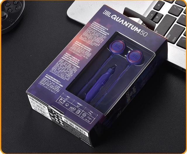 Alt view image 3 of 3 - JBL Quantum 50 Wired In-ear Gaming Headset Purple