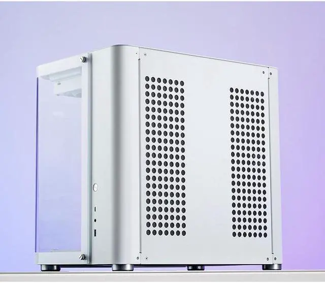 Alt view image 5 of 7 - ITX / M-ATX / ATX Dual-Chamber Gaming  Computer Case, Support 280/360 Liquid Cooling White