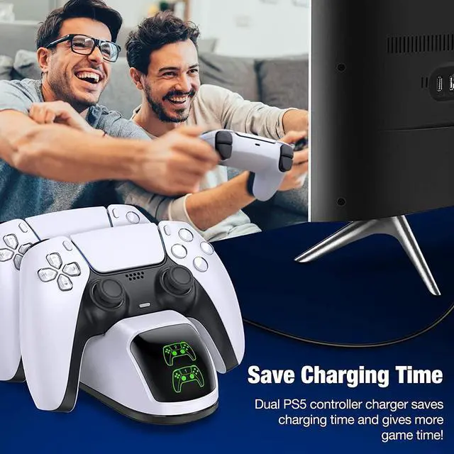 Alt view image 6 of 7 - PS5 Charging Station Dual Fast Charger for Playstation 5 Controller Charger Station Charging Cradle Dock Station for PS5 Gamepads