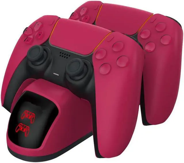 Main image of PS5 Charging Station Dual Fast Charger for Playstation 5 Controller Charger Station Charging Cradle Dock Station for PS5 Gamepads red