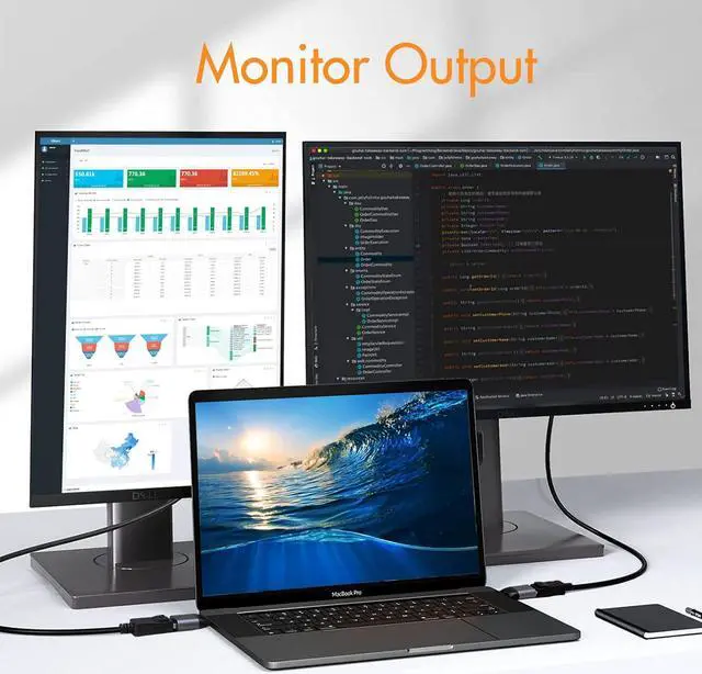 Alt view image 4 of 6 - USB C to DP 1.4 DisplayPort 8K@60Hz, USB Type C to DisplayPort Converter Compatible with MacBook, iPad Pro and Android Phone/Pad (DP1.4) 2 Pack