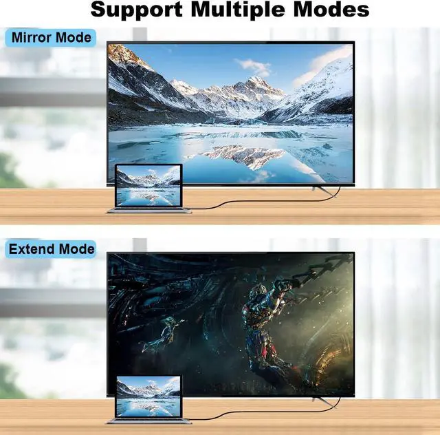 Alt view image 4 of 6 - USB C to HDMI Adapter 4K@60Hz (2 Pack), USB Type-C to HDMI Female Converter for MacBook Pro/Air, Surface, iPad Pro, Galaxy and More