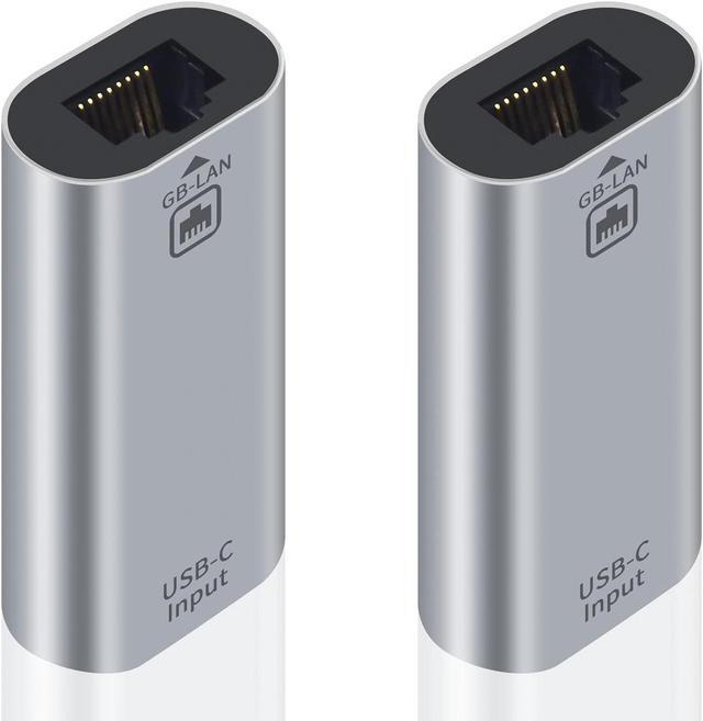 Main image of USB C to Ethernet Adapter Gigabit, RJ45 Female to USB C Female Adapter, USB C to RJ45 Adapter Up to1000/ 100/10Mbps Ethernet LAN Network Adapter Compatible for iPad, MacBook Pro, 2Pack